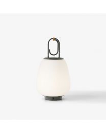 &Tradition Lucca SC51, Moss, Outdoor Portable Lamp, Dimmable, Opal Glass/ Moss Grey