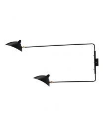 Serge Mouille 2 Rotating Straight Arms Wall Lamp