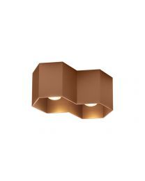 Wever & Ducré Hexo 2.0 LED Ceiling Lamp Copper 2000-3000K Dimmable