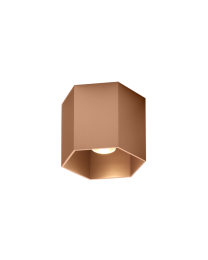 Wever & Ducré Hexo 1.0 LED Ceiling Lamp Copper 2700K